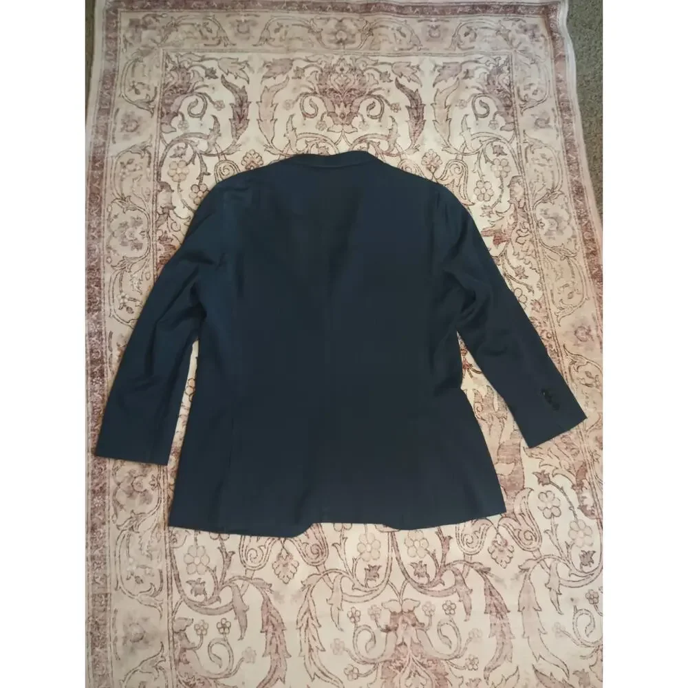 Boglioli Mens Quiet Luxury Blazer Euro 58 US 46-48 Navy Slim Fit Lana Wool Italy